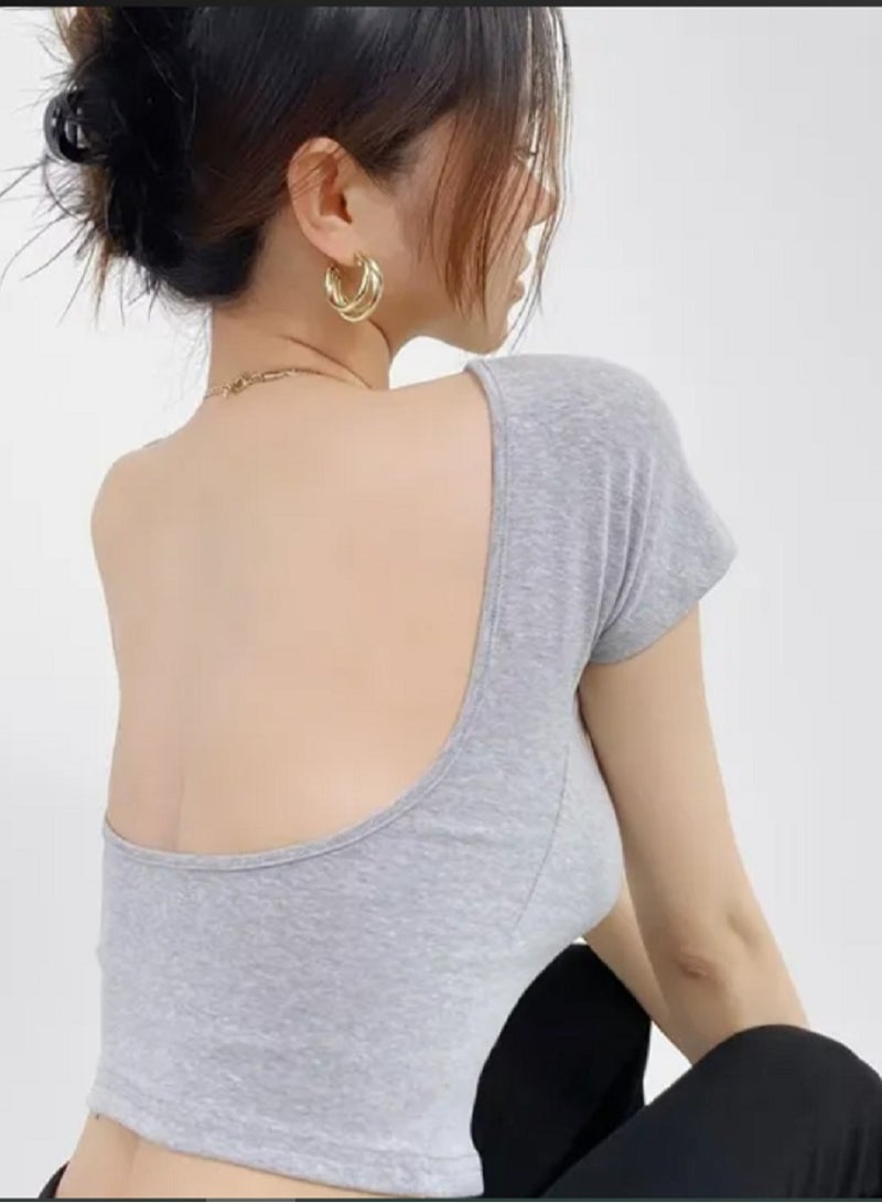 MANIKAN MANIKAN Women's short blouse with a comfortable design for movement, made of soft comfortable stretchy cotton suitable for most occasions  - Image 3
