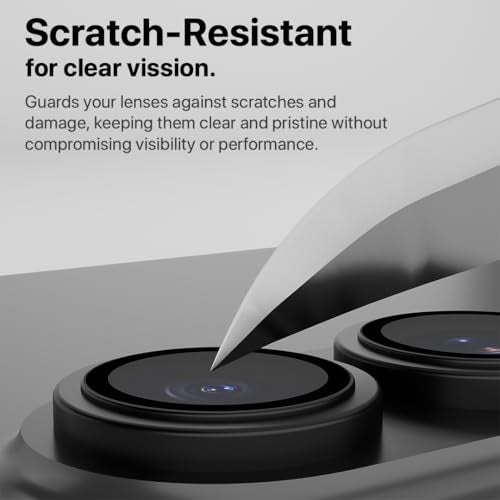 CASEGEAR Clear Pro Camera Lens Protector Compatible With iPhone 16/16 Plus | HD Clarity | Scratch Resistant | Complete Coverage | Easy Installation | Black - Image 4