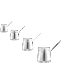 El dahan 4 Piece Coffee Pot With Stainless steel size (2-4-6-8)-Silver 