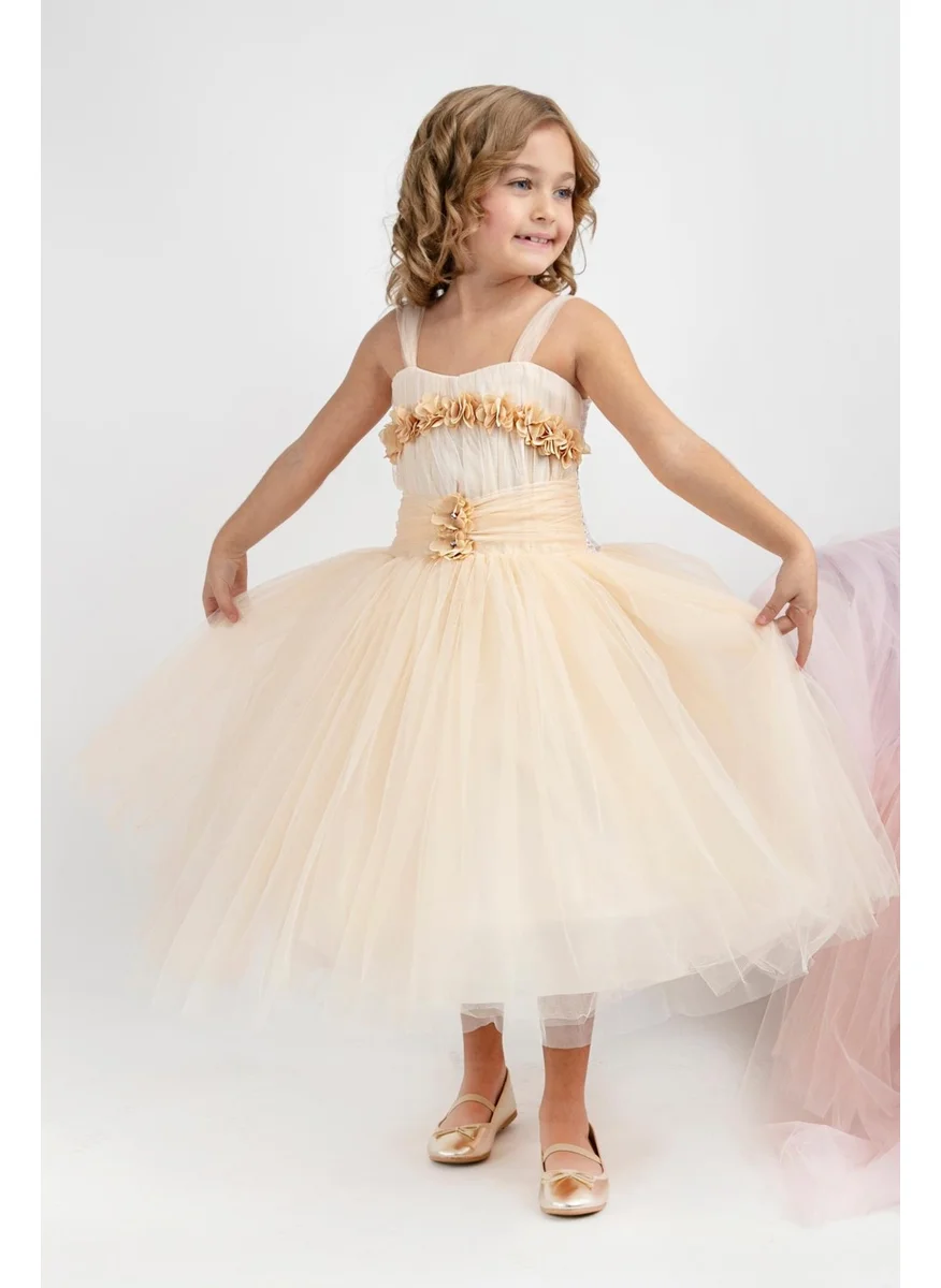 بيبي دولا Minimony 5-9 Years Old Girl's Holiday Graduation Prom Evening Dress Wedding Dress 5011