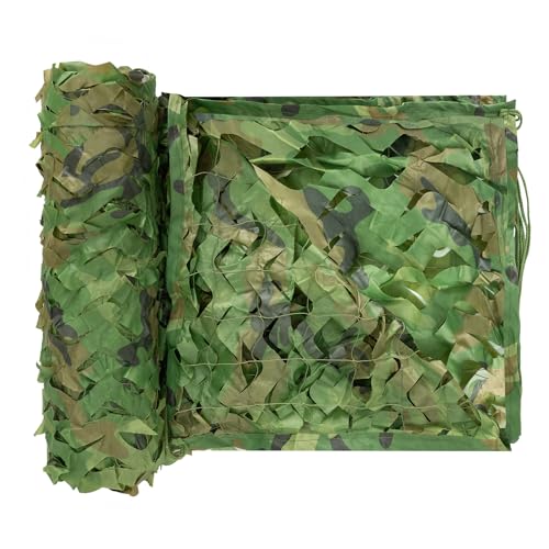 LOOGU Camo Netting, Camouflage Netting for Sunshade, Camping, Shooting and Hunting and Many More (6.5x10ft, 2Mx3M, Woodland Camo) - Image 1