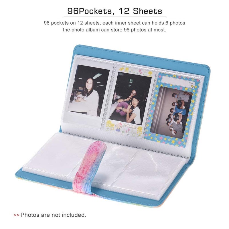 STELA 96 Pockets Mini Film Photo Album Book Compatible with Instant Mini LiPlay 11 9 8 7s 70 90 Link Instant Camera 3 Inch Polaroid Picture Name Card Holder (Rainbow), Medium - Image 3