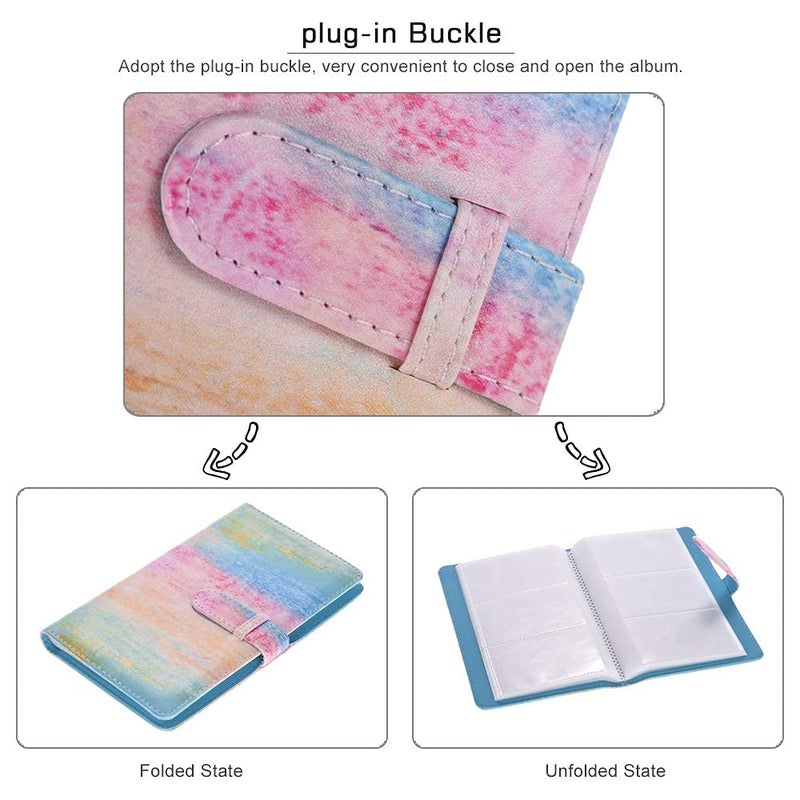 STELA 96 Pockets Mini Film Photo Album Book Compatible with Instant Mini LiPlay 11 9 8 7s 70 90 Link Instant Camera 3 Inch Polaroid Picture Name Card Holder (Rainbow), Medium - Image 2