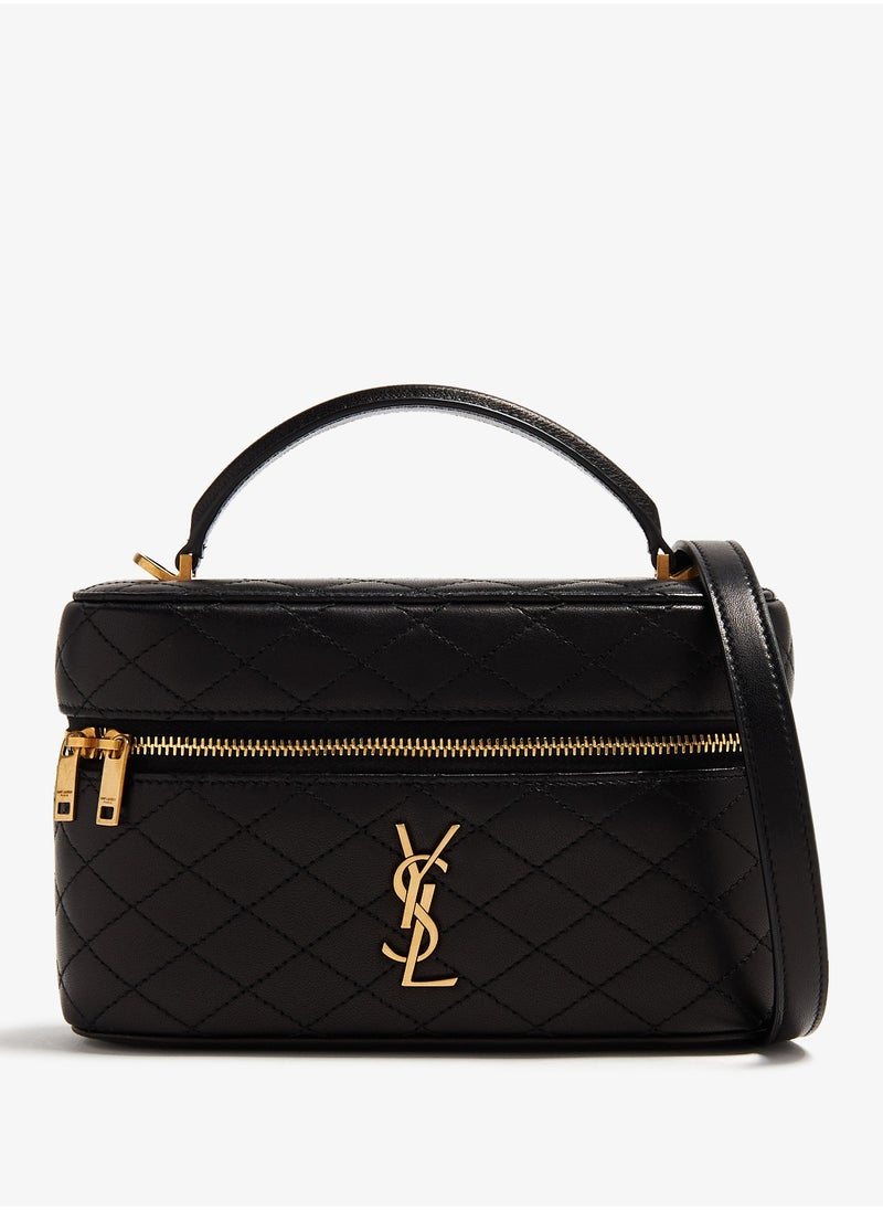 Yves Saint Laurent Saint Laurent Luxury Gaby Mini Vanity Bag, Women's Travel Vanity Bag, Women's Tote Bag, Women's Hand Bag, Women's Shoulder Bag, Leather Black  - Image 1