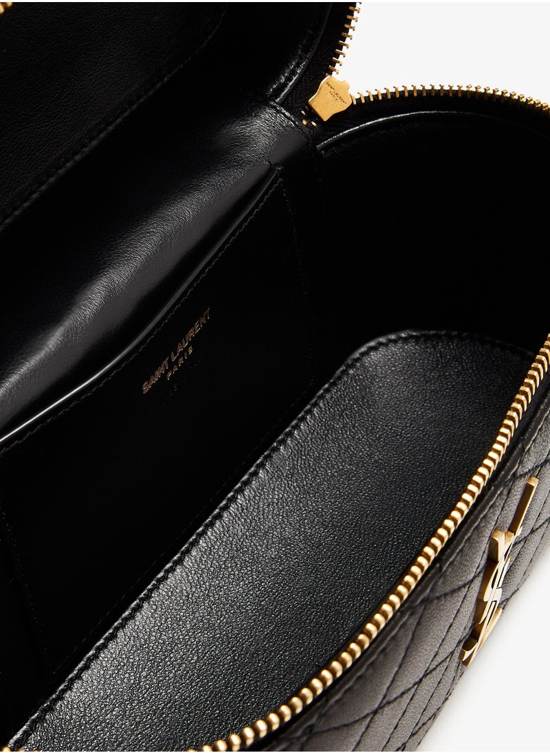 Yves Saint Laurent Saint Laurent Luxury Gaby Mini Vanity Bag, Women's Travel Vanity Bag, Women's Tote Bag, Women's Hand Bag, Women's Shoulder Bag, Leather Black  - Image 4