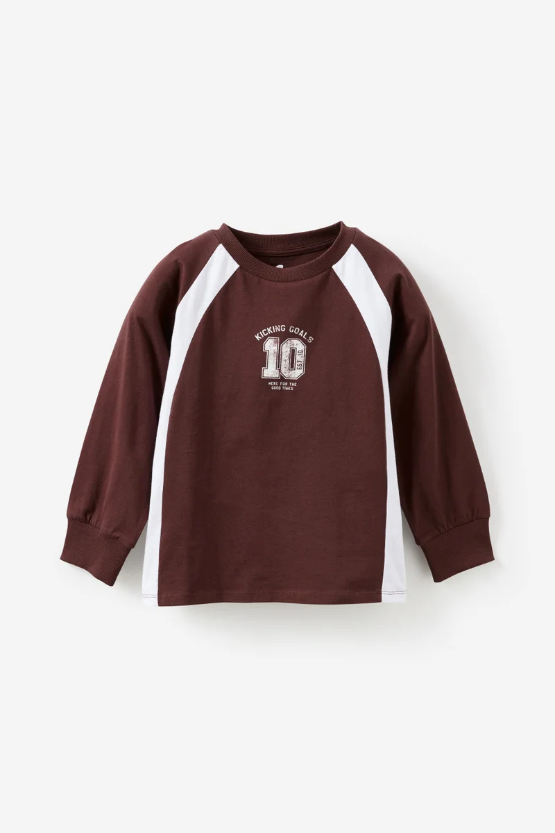 كوتون اون Moto Panelled Long Sleeve Tee
