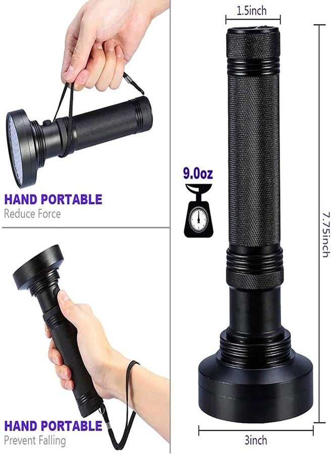 Qisebin UV Black Light Flashlight - Powerful 100 LED Blacklight Flashlights for Pet Urine Detection, Dog Stain, Scorpion, Resin Curing, Counterfeit Money Bed Bugs, Carpet Odor Eliminator Remover - Image 4