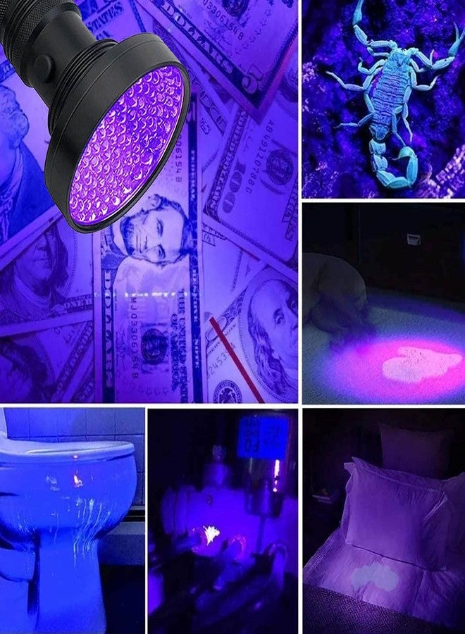 Qisebin UV Black Light Flashlight - Powerful 100 LED Blacklight Flashlights for Pet Urine Detection, Dog Stain, Scorpion, Resin Curing, Counterfeit Money Bed Bugs, Carpet Odor Eliminator Remover - Image 5