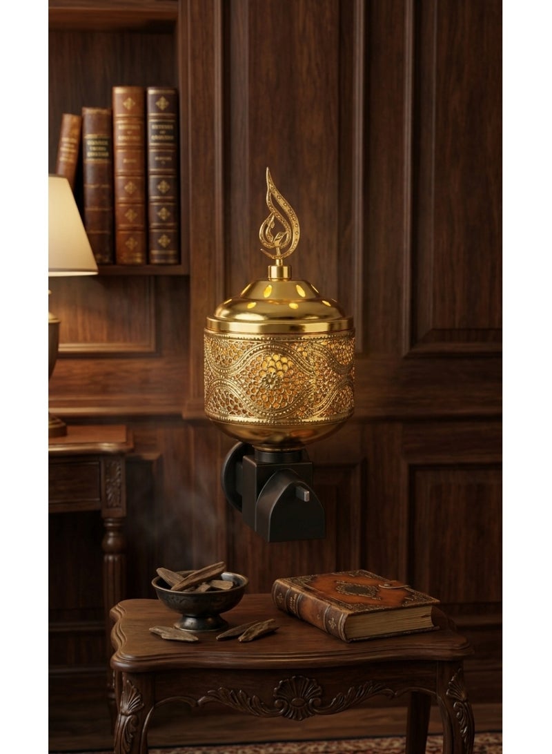 Electric Incense Burner with Direct Plug Black  Gold