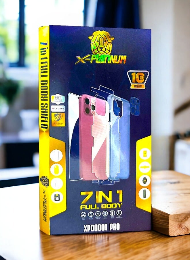 اكس بلاتينيوم بكج الحماية الكاملة من X-Platinum آيفون 11 بروماكس (iPhone 11 Pro Max) حماية قصوى ضد الخدوش والكسر (7in1) - Image 2