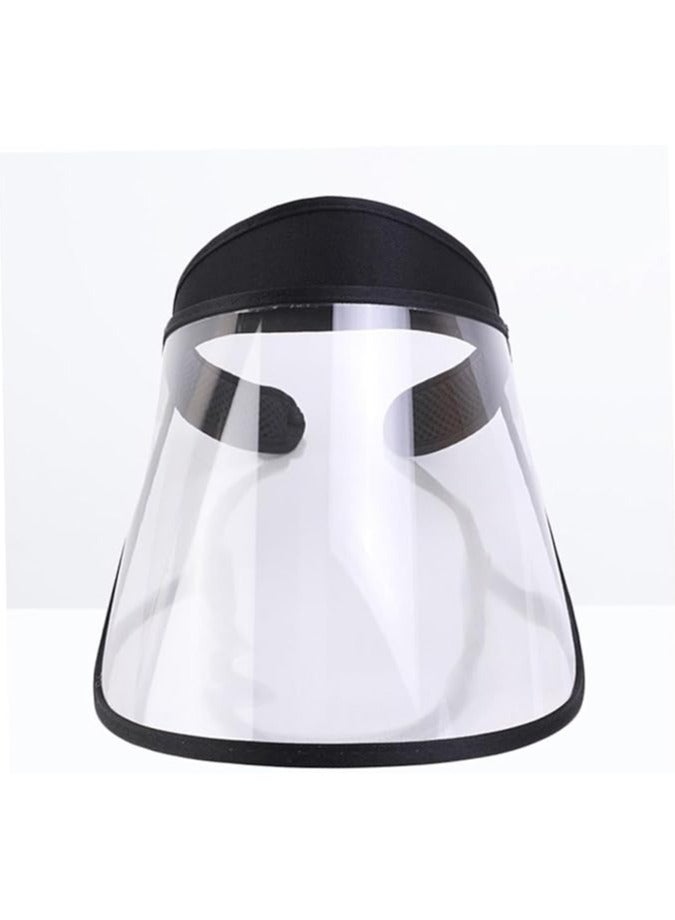 Vitacelli Plastic face mask plastic mask plastic visor sun hat visor clear mask Transparent Face Cover Cap Protective cap cap thicken empty top hat goggles mask hat full face mask Pack of 5Pcs  - Image 1