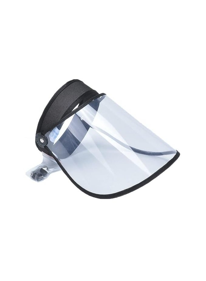 Vitacelli Plastic face mask plastic mask plastic visor sun hat visor clear mask Transparent Face Cover Cap Protective cap cap thicken empty top hat goggles mask hat full face mask Pack of 5Pcs  - Image 2