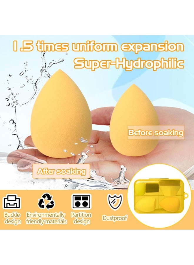 فرشاة كريم أساس واحدة، مجموعة من 3 قطع من إسفنجات المكياج، أداة دمج كريم الأساس، أداة وضع المكياج الرطب والجاف، فرشاة كونسيلر تجميلية للوجه، أعواد العيون، إسفنجة بودرة بمقبض (متعددة الألوان) - Image 5