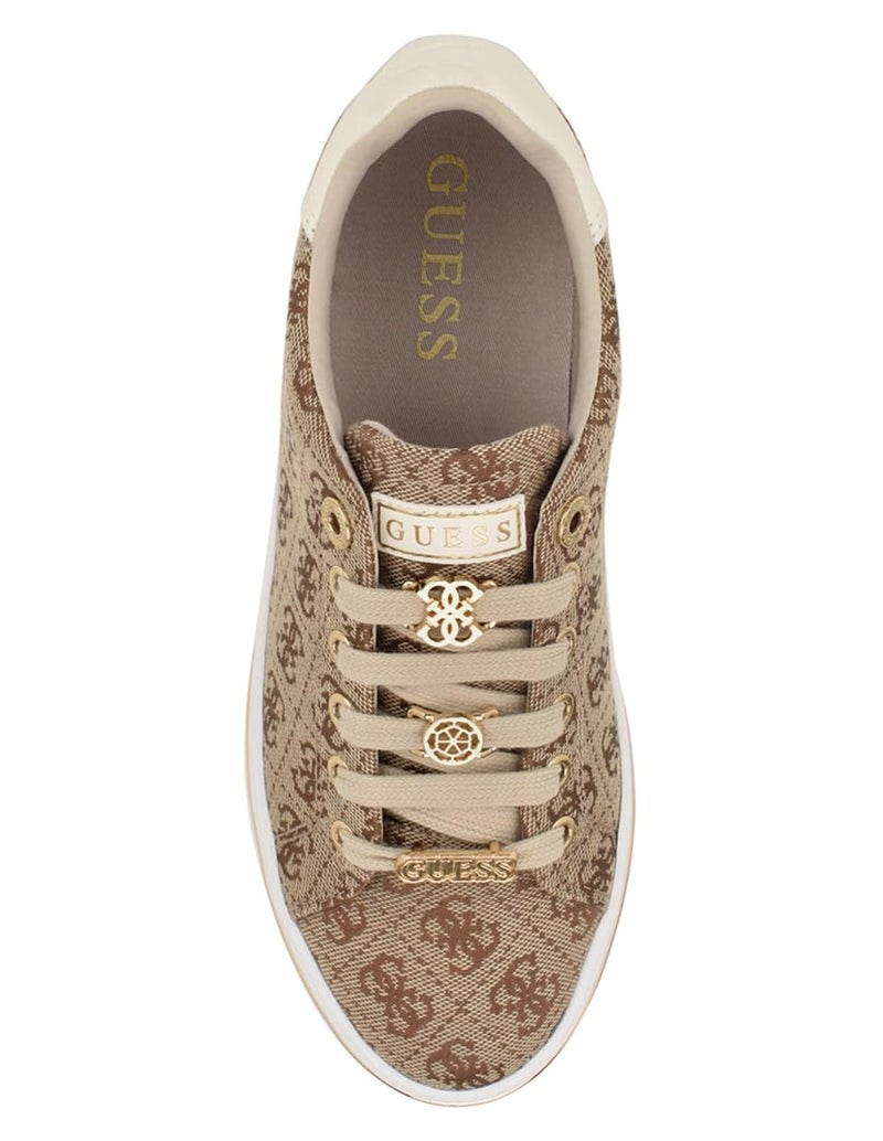 Guess Women's Stasey Sneaker, Medium Brown/Pink Logo 210, 6.5 - Image 4