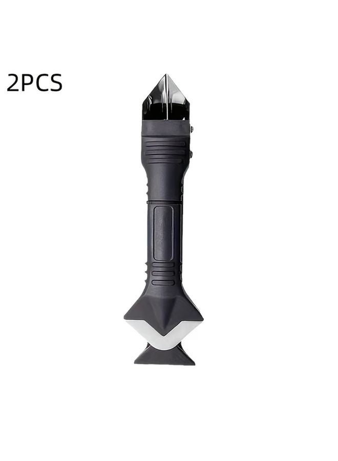 2pcs Multifunctional Scraping Knife Silicone Sealing Tool with Stainless Steel Head - Image 1