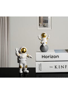 Geekmonkey Geekmonkey Set of 3 Astronaut Figure | White-Gold | Exclusive & Limited Edition (Gold Visor Jumping)  - Image 3