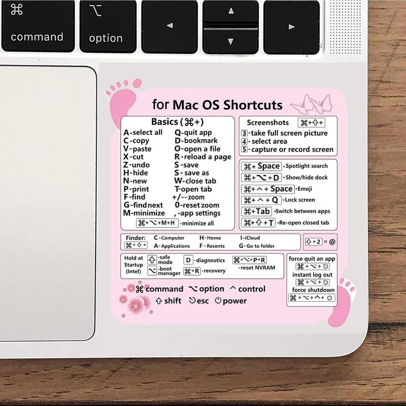 windforgecraft Cheat Sheet Sticker | Word/Excel Quick Reference Guide Keyboard Shortcut Stickers for PC Laptop,No-Dirt Adhesive, Compatible with 13-16 Inch Air/Pro Borato - Image 3