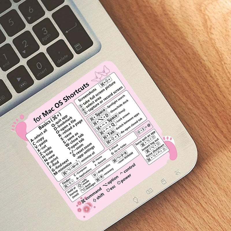 windforgecraft Cheat Sheet Sticker | Word/Excel Quick Reference Guide Keyboard Shortcut Stickers for PC Laptop,No-Dirt Adhesive, Compatible with 13-16 Inch Air/Pro Borato - Image 2