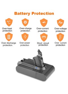 واي آند دي 21.6V 75.6Wh Battery for Dyson V6 SV04 DC58 DC59 DC61 DC62 DC72 DC74 595 650 770 880 vtc4 Absolute Animal Motorhead Slim SV03 SV05 SV06 SV07 SV09Handheld Vacuum Cleaner 3500mAh  - Image 4