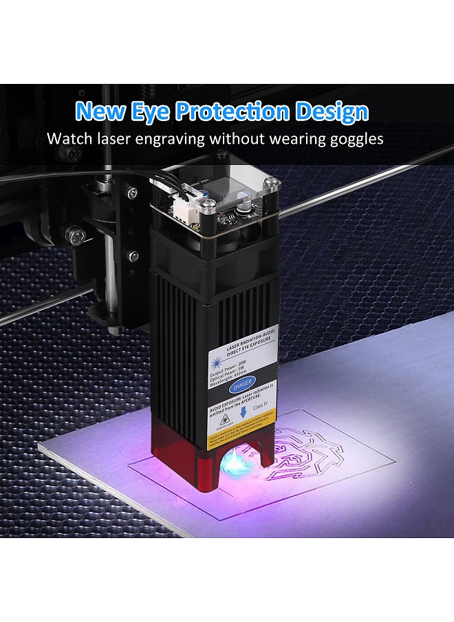 Generic 20W BT Laser Engraver Cutter 4240 CNC Laser Engraving Machine 420x400mm Large Working Area 5000mW Optical Power Fixed Focus Compressed Spot High Precision  - Image 2