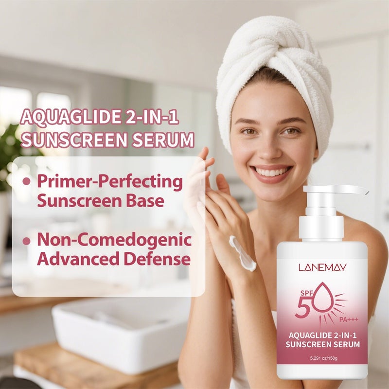 LANEMAY 2-in-1 Watery Protective Essence Lotion 150g SPF50+ PA+++ Large Capacity, Refreshing - Image 4