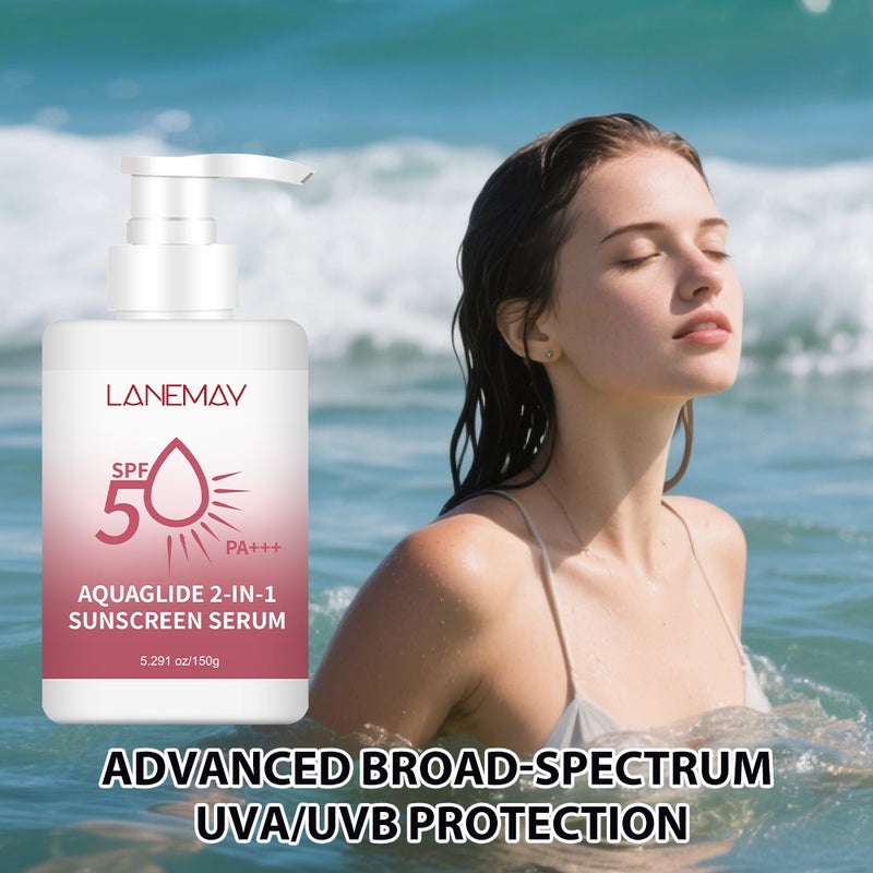 LANEMAY 2-in-1 Watery Protective Essence Lotion 150g SPF50+ PA+++ Large Capacity, Refreshing - Image 2