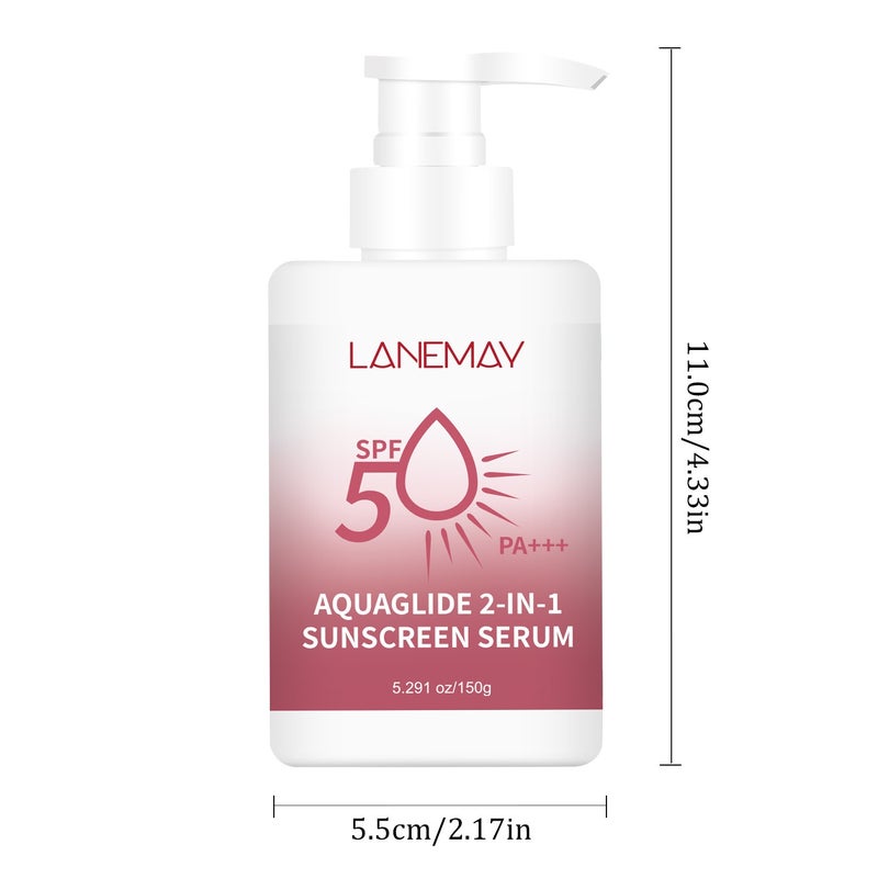 LANEMAY 2-in-1 Watery Protective Essence Lotion 150g SPF50+ PA+++ Large Capacity, Refreshing - Image 5