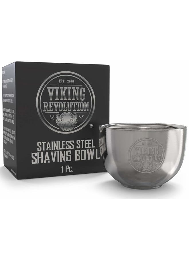 Viking Revolution Stainless Steel Shaving Soap Bowl- Shaving Mug for Shave Cream & Soap- Double Layer, Unbreakable Shaving Cup for Wet Shave  - Image 1