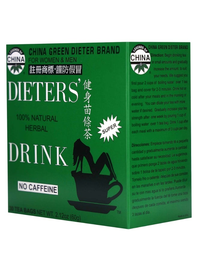 Uncle Lee's Tea, Dieter's 100% Natural Herbal Drink, No Caffeine, 30 Tea Bags, 2.12 oz (60 g)