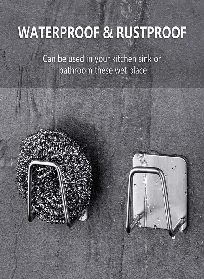 XVIA Hanging Hooks | Self Adhesive Hooks | Adhesive Hooks for Hanging | Removable Wall Hooks | Bathroom Door Hooks | Mug Hooks | Sink Sponge Holders for Kitchen Sink(5 PCS) - Image 5