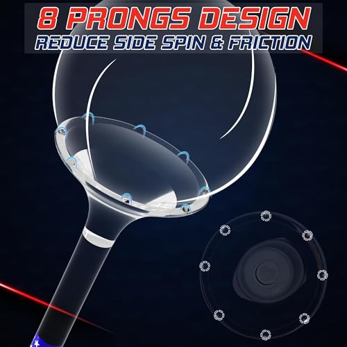 prowithlin EagleGlo Golf Tees, Golf Tees 3 1/4'' Unbreakable Transparent Acrylic, Plastic Golf Tees Reduce Side Spin & Friction, Long Golf Tees Bulk with Big Cup & 8 Prongs Golf Accessories for Men - 50 Pack - Image 4