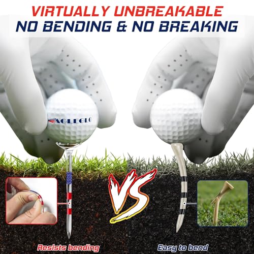 prowithlin EagleGlo Golf Tees, Golf Tees 3 1/4'' Unbreakable Transparent Acrylic, Plastic Golf Tees Reduce Side Spin & Friction, Long Golf Tees Bulk with Big Cup & 8 Prongs Golf Accessories for Men - 50 Pack - Image 3