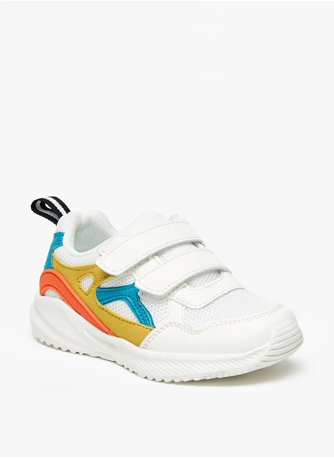 LBL Boys's Colourblock Sneakers with Hook and Loop Closure