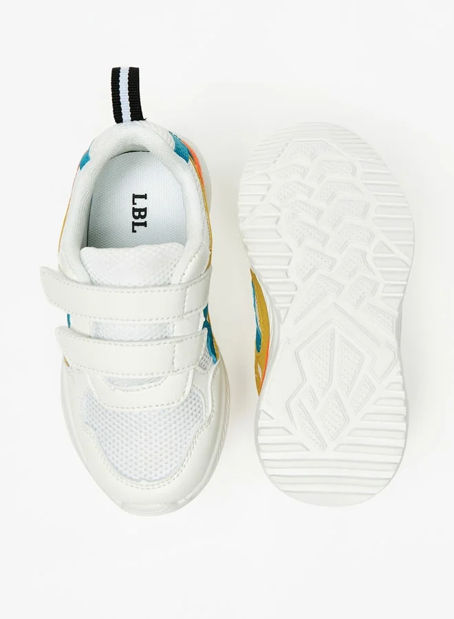 LBL Boys's Colourblock Sneakers with Hook and Loop Closure