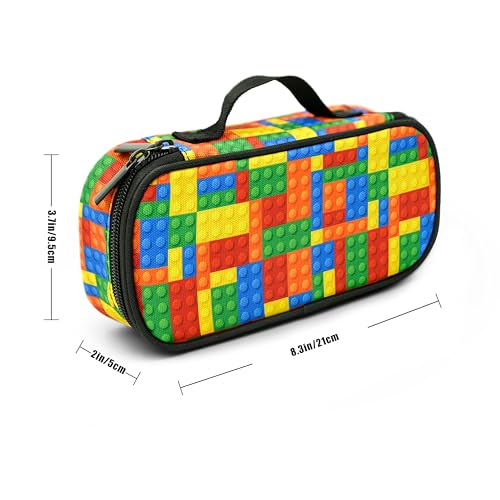 Droerfes Brick Pencil Case Pencil Pouch Large Capacity Pen Bag School Office Organizer Stationery Storage Box For Girls Boys Teen Kids - Image 2