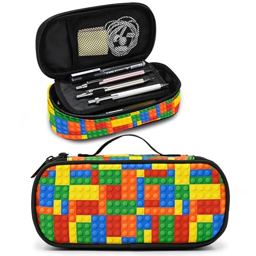 Droerfes Brick Pencil Case Pencil Pouch Large Capacity Pen Bag School Office Organizer Stationery Storage Box For Girls Boys Teen Kids - Image 1
