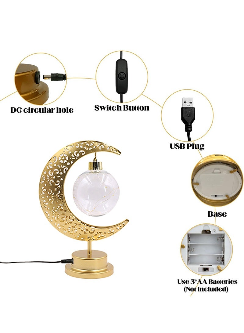 جيوان ديكورات رمضان للمنزل 2026 ، مصباح الهلال والقمر والنجم للديكور عيد مبارك ، أضواء رمضان تعمل بالبطارية أو USB للديكور المنزلي للحفلة ، هدايا رمضان للأصدقاء العائلة - Image 3