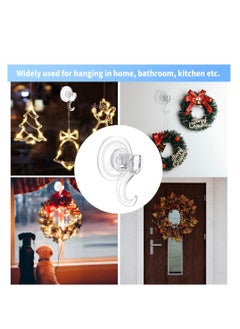 Excefore Suction Cup Hooks for Shower, 4 Pcs Reusable Strong Waterproof Shower Hooks, Heavy Duty Clear Vacuum Suction Hanger for Glass Doors, Bathrooms, Showers, Kitchens, Towels  - Image 5