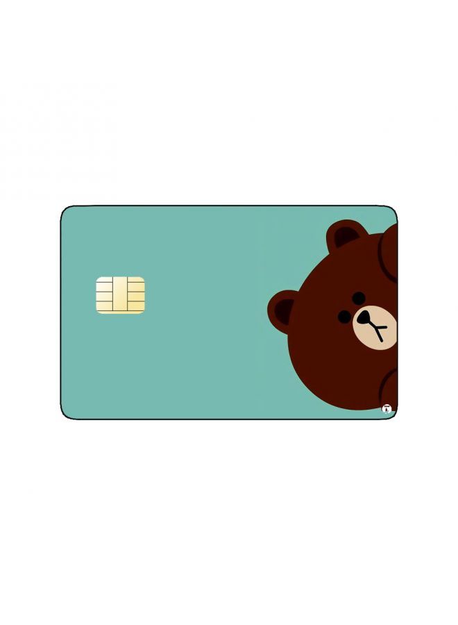 RKN PRINTED BANK CARD STICKER Brown From Line Stickers - Image 2