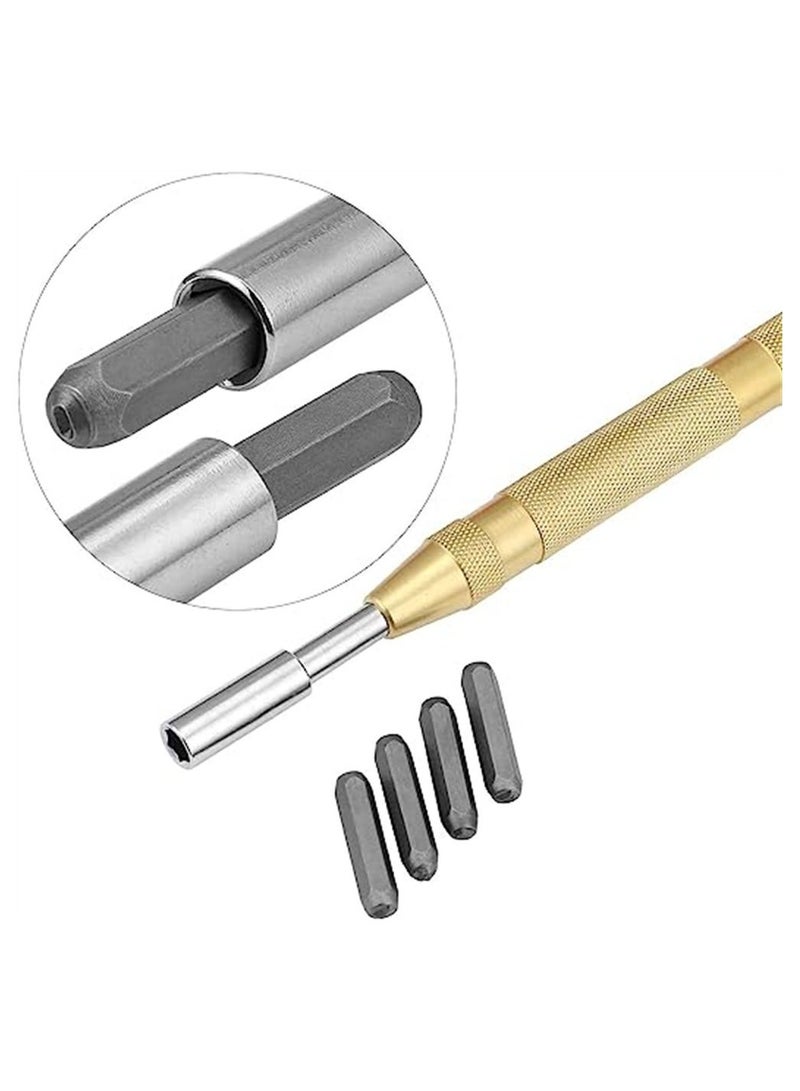 SYOSI Alphabet Letter and Number Punch Set, Metal Stamping Kit, Carbon Steel Punch Press Tool, for Imprinting Marking Metal Wood Leather DIY Jewelry Making, 38 Pcs  - Image 2