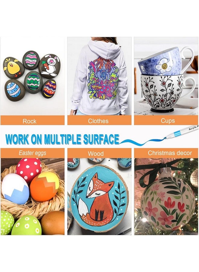 Corslet مجموعة أقلام ماركر أكريليك 12 لون غير سامة مثالية لفن الماندالا والرسم والتلوين والتظليل - Image 5