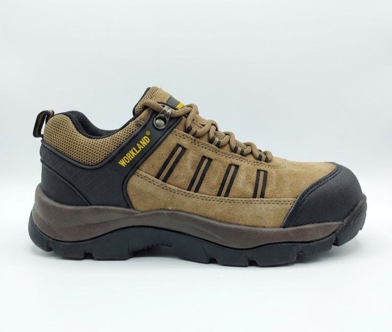 Workland Low Ankle Safety Shoes – Composite Toe, Breathable Suede Leather Upper, Oil-Resistant Rubber Sole, Energy Absorbing Heels – SB Standard - Image 1