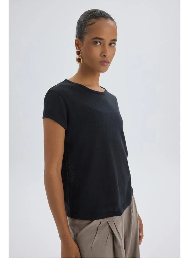 Bohemai  Suva Short Sleeve Black T-Shirt. for Women | Best Price UAE