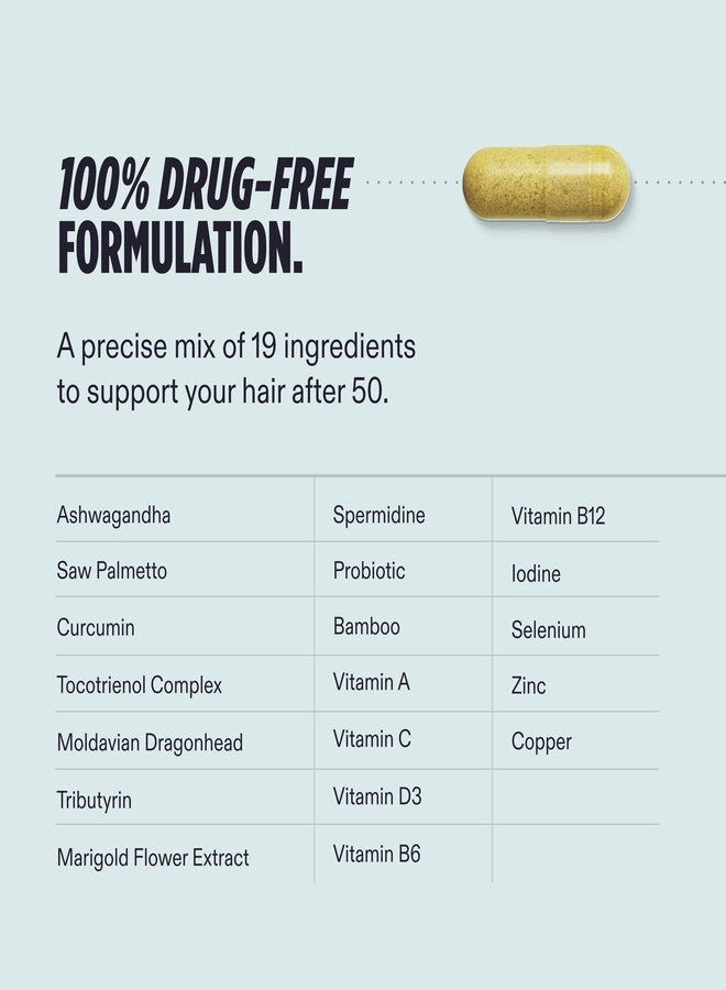 Nutrafol Men 50+ Hair Growth Supplements, Clinically Tested for Visibly Thicker Hair and Scalp Coverage, #1 Dermatologist-Recommended Hair Growth Supplement Brand - 1 Month Supply - Image 5