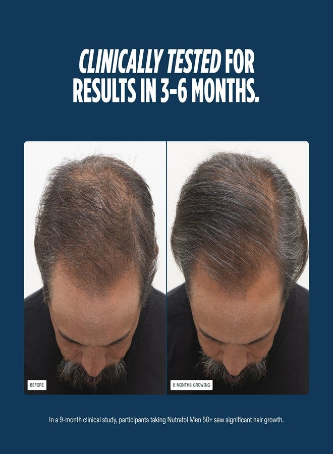 Nutrafol Men 50+ Hair Growth Supplements, Clinically Tested for Visibly Thicker Hair and Scalp Coverage, #1 Dermatologist-Recommended Hair Growth Supplement Brand - 1 Month Supply - Image 4