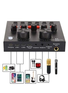 Generic Microphone,Live Sound Card & BM800 Suspension Microphone Kit Broadcasting Recording Condenser Microphone Set Intelligent Volume Audio Mixer Sound Card for Computer PC Live Sound  - Image 3