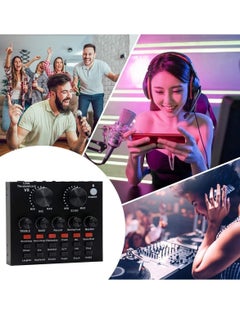 Generic Microphone,Live Sound Card & BM800 Suspension Microphone Kit Broadcasting Recording Condenser Microphone Set Intelligent Volume Audio Mixer Sound Card for Computer PC Live Sound  - Image 4