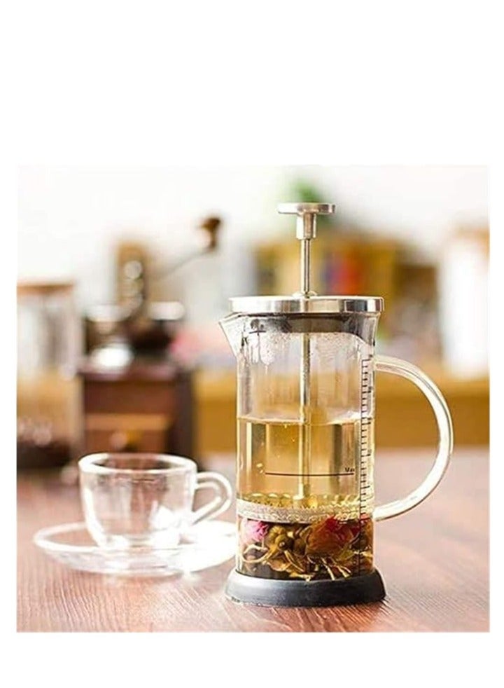 Hihonor French Press with Scale 600ml French Press Coffee Maker Heat Resistant Glass Tea Maker - Image 5