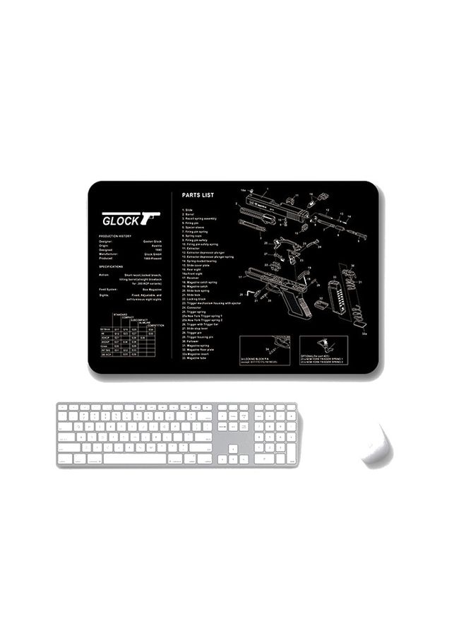 BURAQ 2 PCS Heat Transfer Non-Slip Single-Sided Office Gaming Mouse Pad 2mm(SPS-Glock)  - Image 1