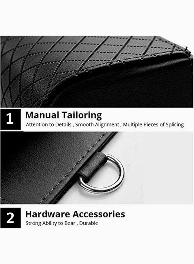 Generic Car Air Vent Storage Bag, Multifunctional Car Pocket Automotive Air Vent Mobile Phone Storage, Pouch Small Bag Organizer Box Holder Set of 2 (Black and Brown) - Image 4